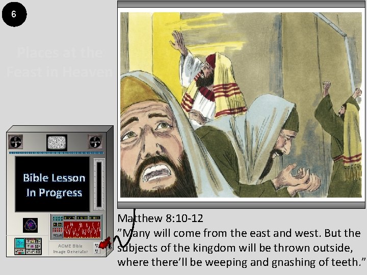 6 Places at the Feast in Heaven Bible Lesson In Progress ACME Bible Image