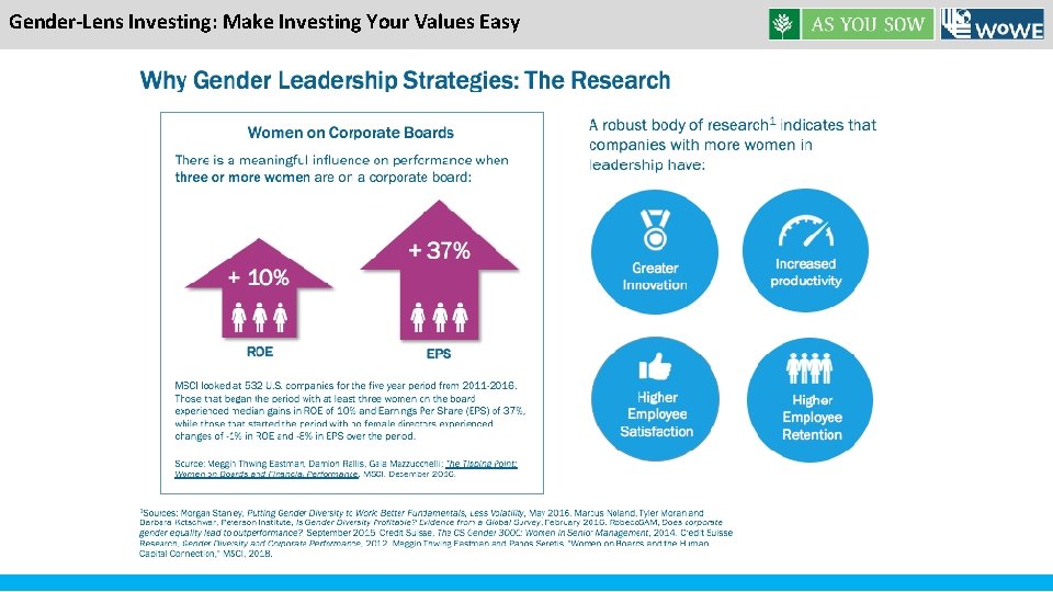 Gender-Lens Investing: Make Investing Your Values Easy 