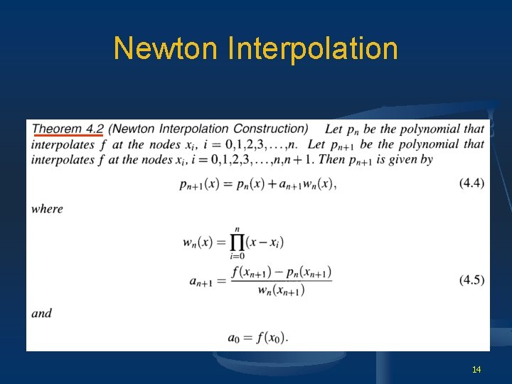 Newton Interpolation 14 
