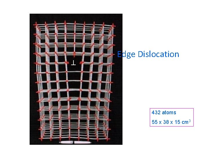  Edge Dislocation 432 atoms 55 x 38 x 15 cm 3 