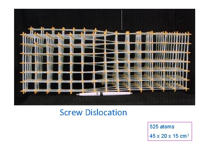 Screw Dislocation 525 atoms 45 x 20 x 15 cm 3 