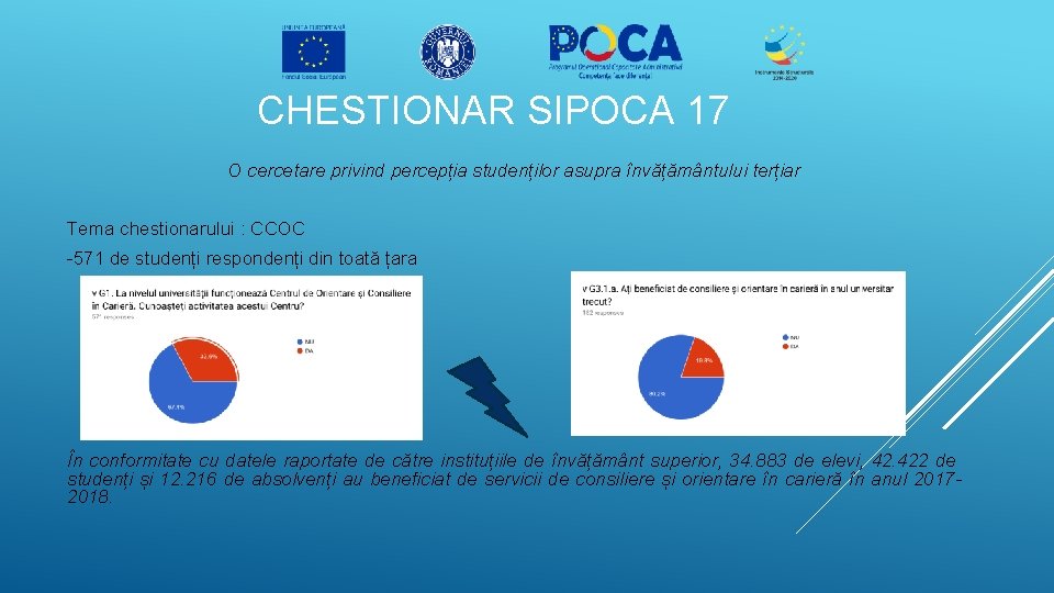 CHESTIONAR SIPOCA 17 O cercetare privind percepția studenților asupra învățământului terțiar Tema chestionarului :