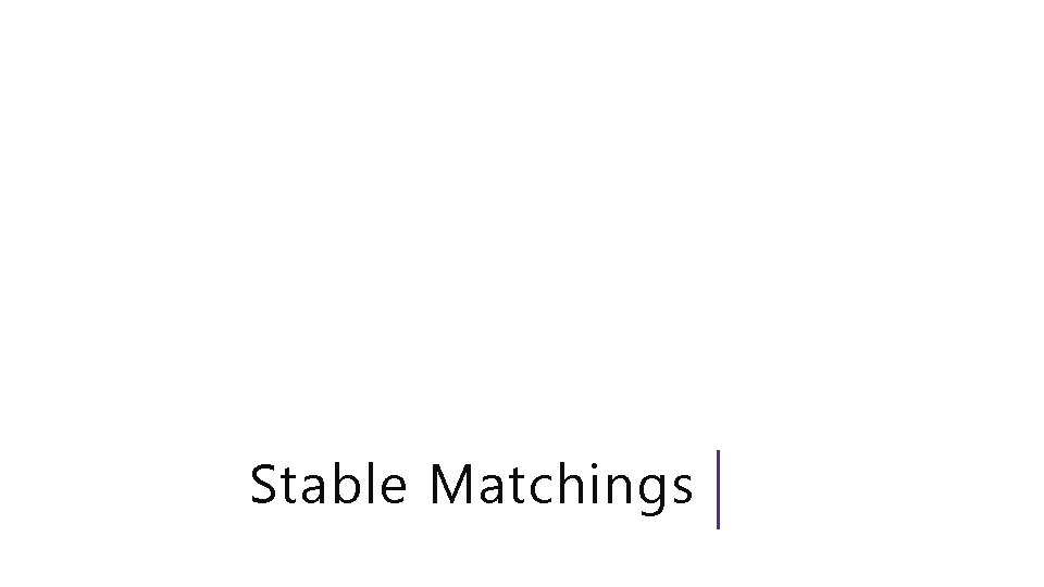 Stable Matchings 