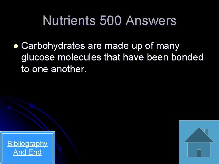 Nutrients 500 Answers l Carbohydrates are made up of many glucose molecules that have