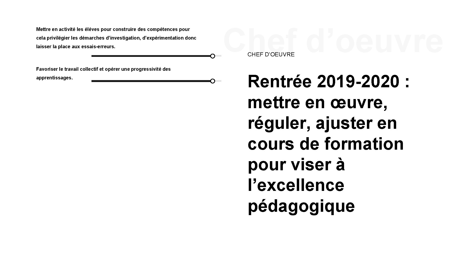 Mettre en activité les élèves pour construire des compétences pour cela privilégier les démarches