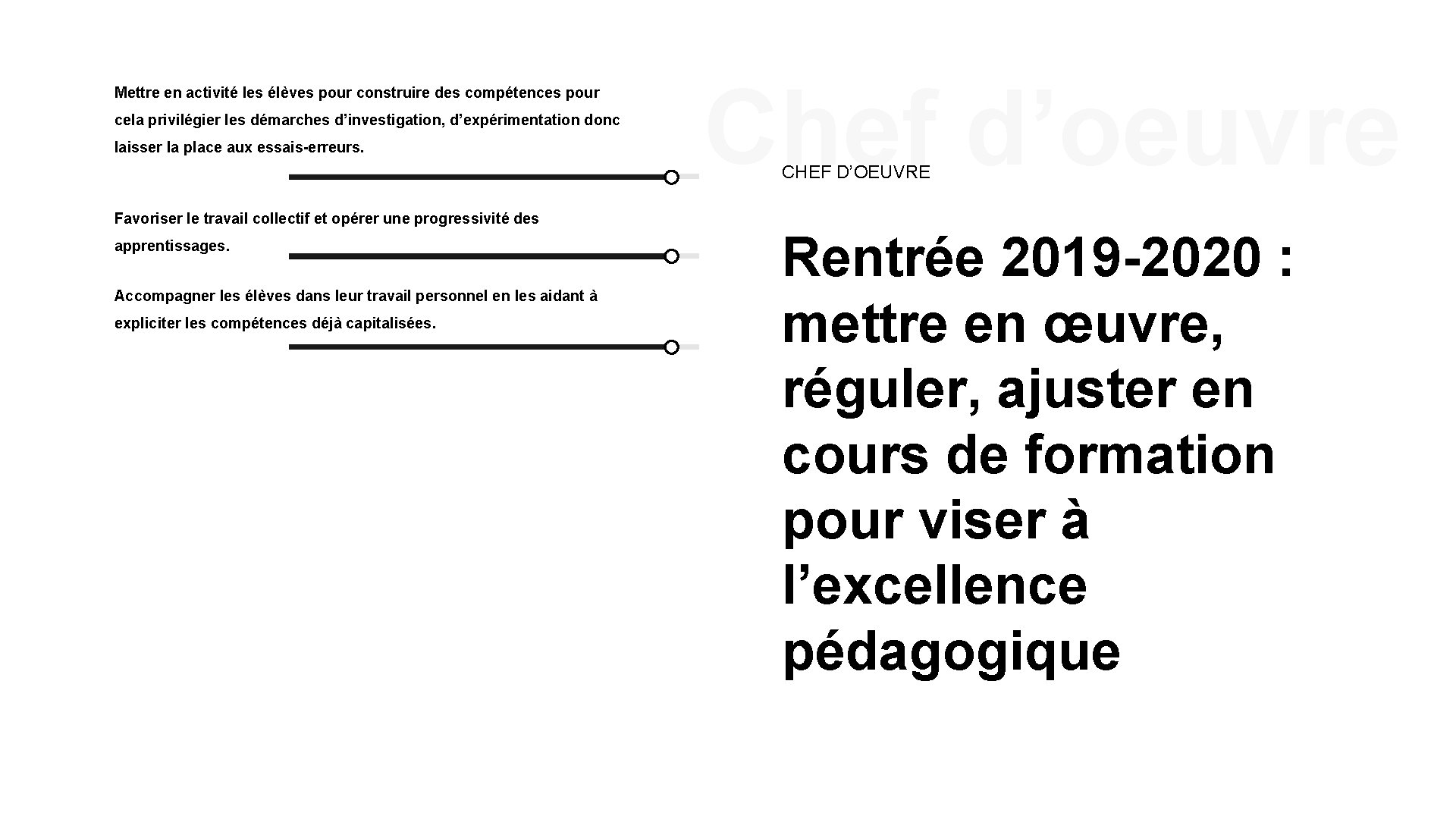 Mettre en activité les élèves pour construire des compétences pour cela privilégier les démarches