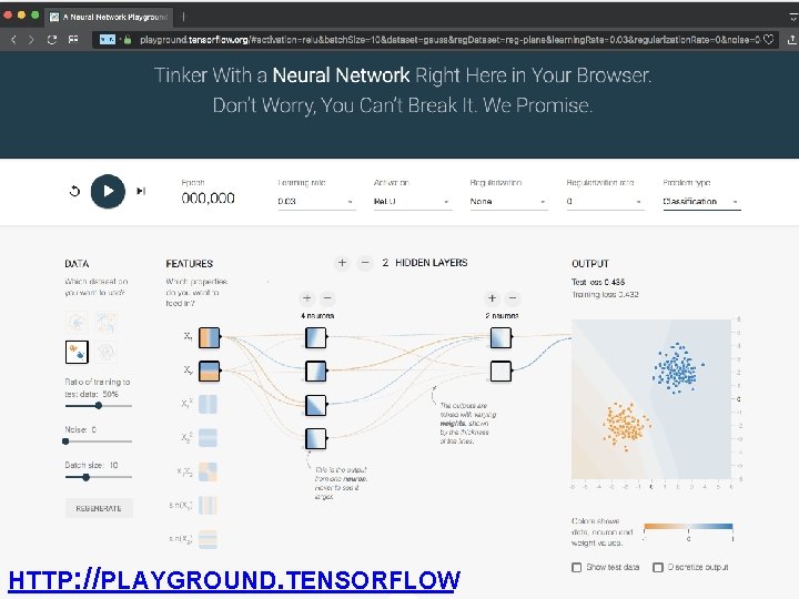 HTTP: //PLAYGROUND. TENSORFLOW 