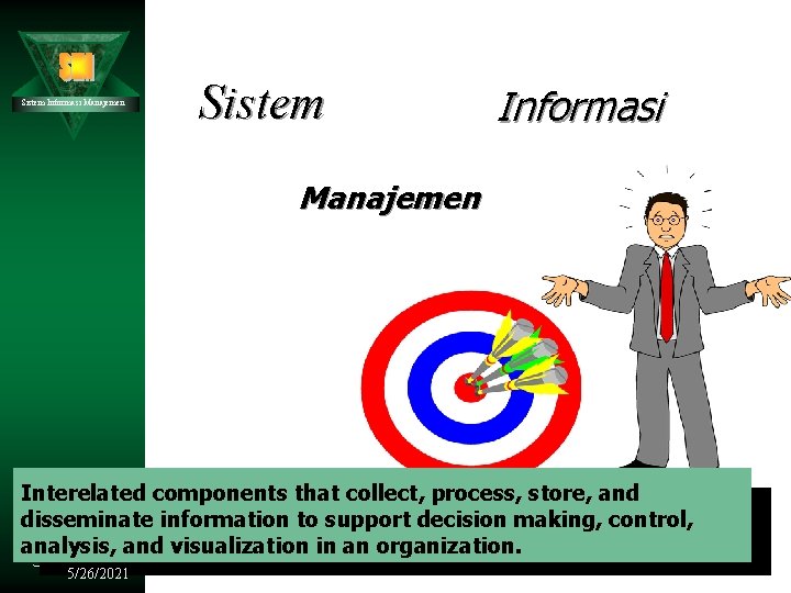 Sistem Informasi Manajemen Interelated components that collect, process, store, and disseminate information to support