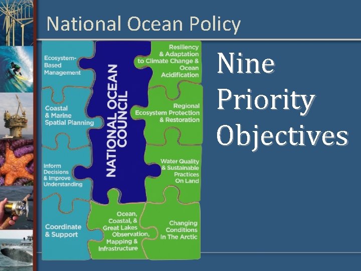 National Ocean Policy Nine Priority Objectives 