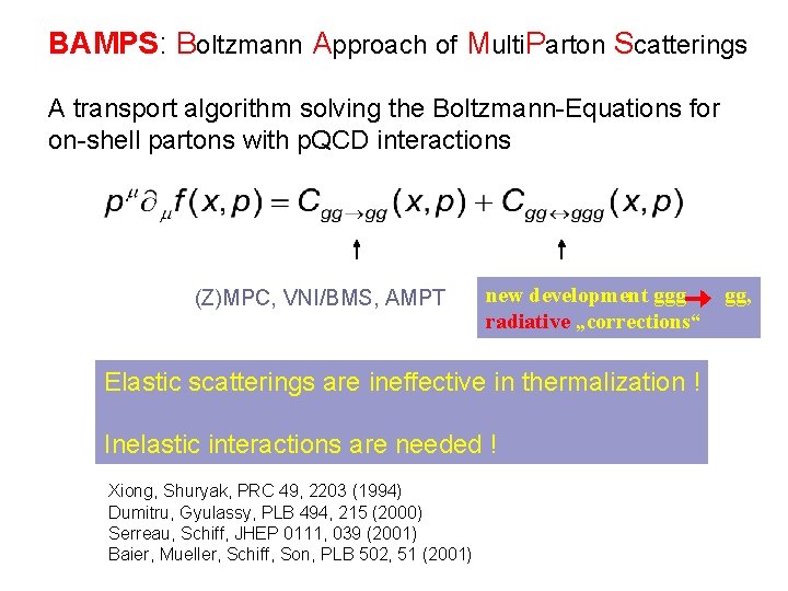 BAMPS: Boltzmann Approach of Multi. Parton Scatterings A transport algorithm solving the Boltzmann-Equations for