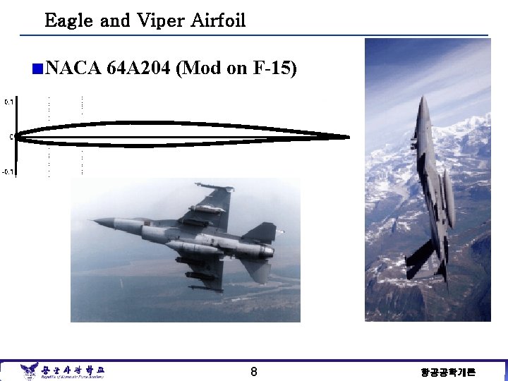 Eagle and Viper Airfoil NACA 64 A 204 (Mod on F-15) 8 항공공학개론 