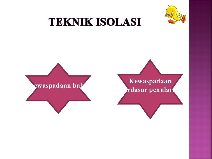 TEKNIK ISOLASI Kewaspadaan baku Kewaspadaan berdasar penularan 