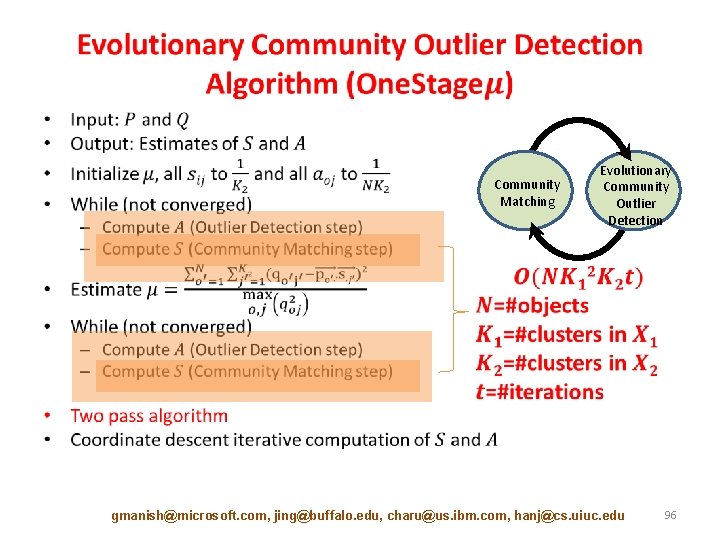  • Community Matching Evolutionary Community Outlier Detection gmanish@microsoft. com, jing@buffalo. edu, charu@us. ibm.