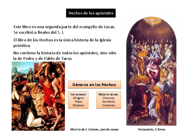 Hechos de los apóstoles Este libro es una segunda parte del evangelio de Lucas. Hechos de los apóstoles Este libro es una segunda parte del evangelio de Lucas.