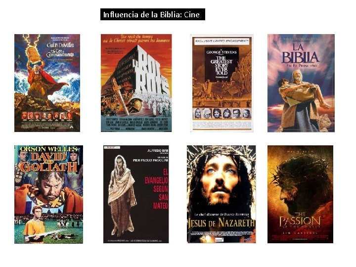 Influencia de la Biblia: Cine Influencia de la Biblia: Cine