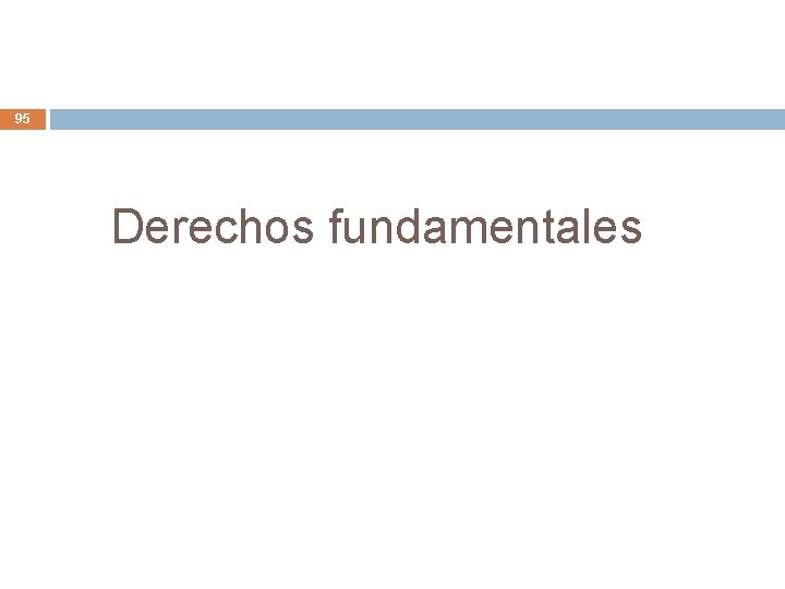 95 Derechos fundamentales 95 Derechos fundamentales