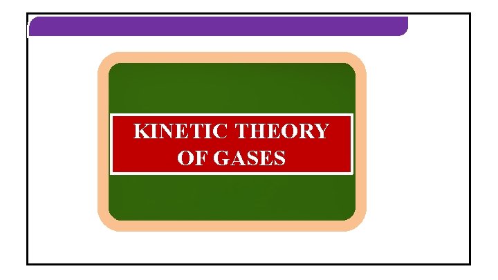 KINETIC THEORY OF GASES 