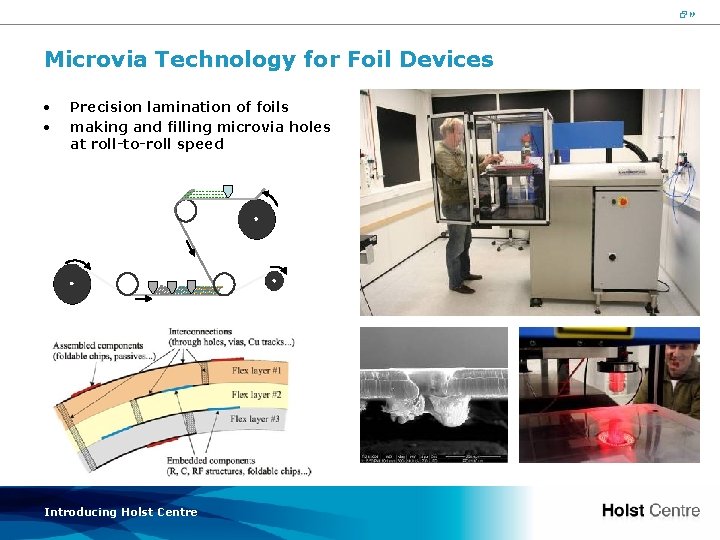 28 Microvia Technology for Foil Devices • • Precision lamination of foils making and