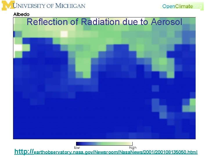 Reflection of Radiation due to Aerosol http: //earthobservatory. nasa. gov/Newsroom/Nasa. News/200108135050. html 