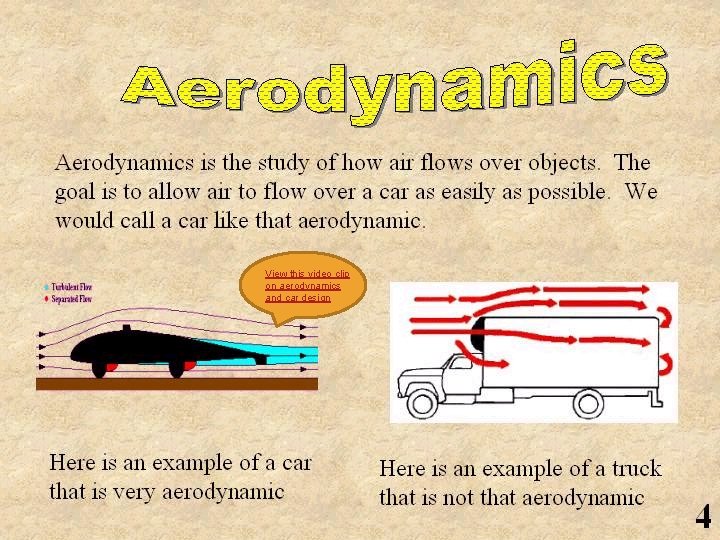 View this video clip on aerodynamics and car design 