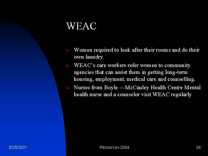 WEAC n n n 5/25/2021 Women required to look after their rooms and do