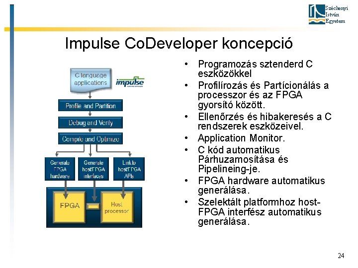 Széchenyi István Egyetem Impulse Co. Developer koncepció • Programozás sztenderd C eszközökkel • Profilírozás