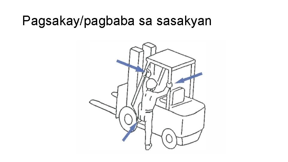 Pagsakay/pagbaba sa sasakyan 