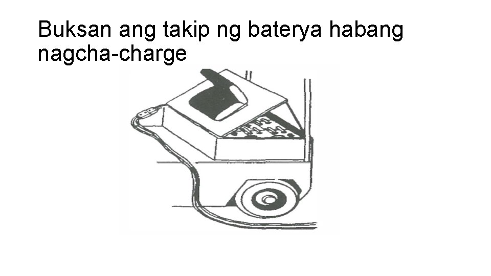 Buksan ang takip ng baterya habang nagcha-charge 