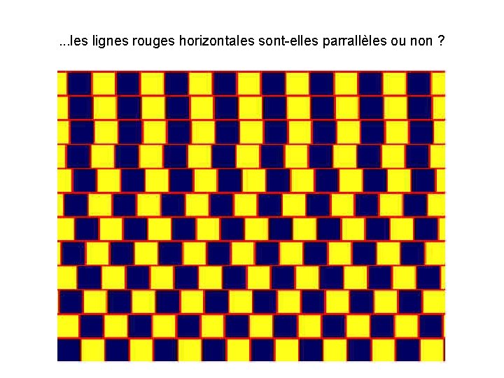 . . . les lignes rouges horizontales sont-elles parrallèles ou non ? 