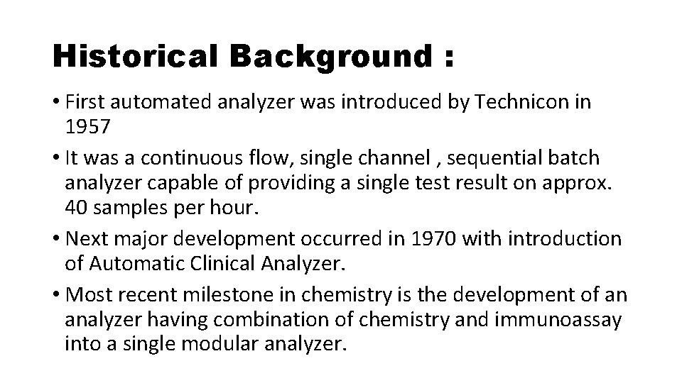 Laboratory Automation Dr Nayab Zehra PGR Chemical Pathology