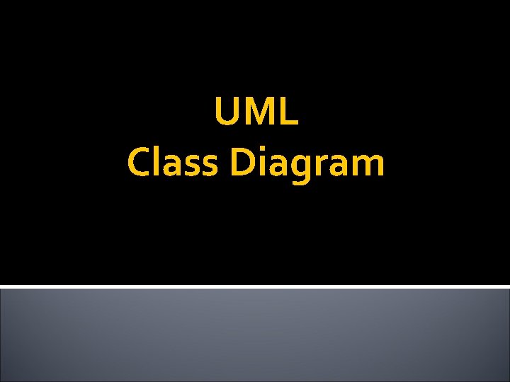 UML Class Diagram 