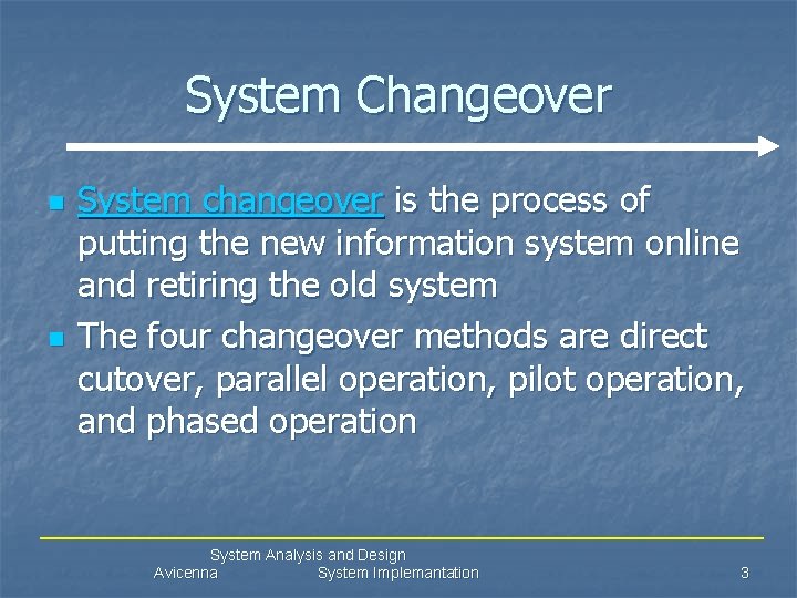 System Analysis and Design System Implementation Mr Ahmad