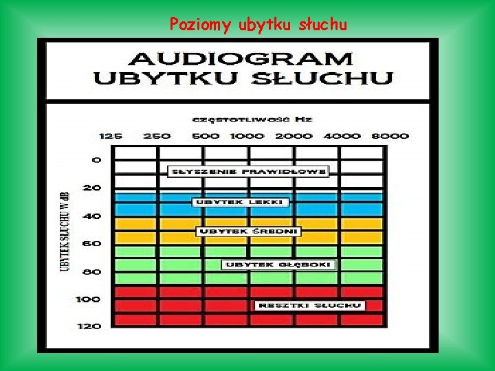 Poziomy ubytku słuchu 