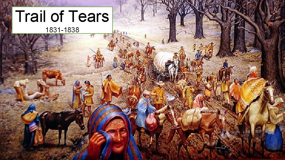 Trail of Tears 1831 -1838 