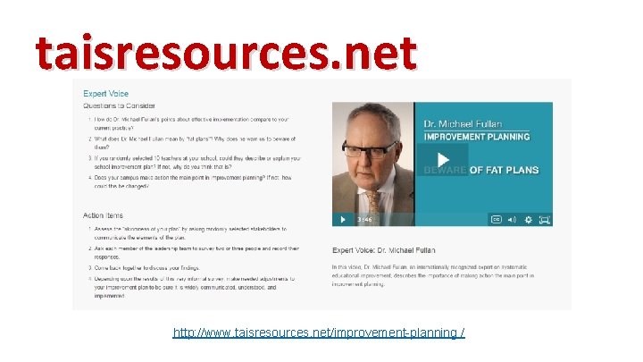 taisresources. net http: //www. taisresources. net/improvement-planning / 