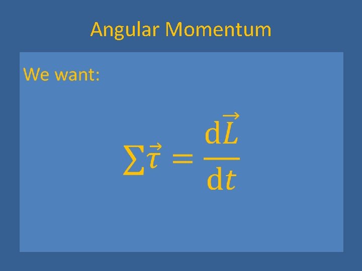 Angular Momentum 