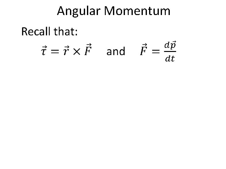 Angular Momentum 