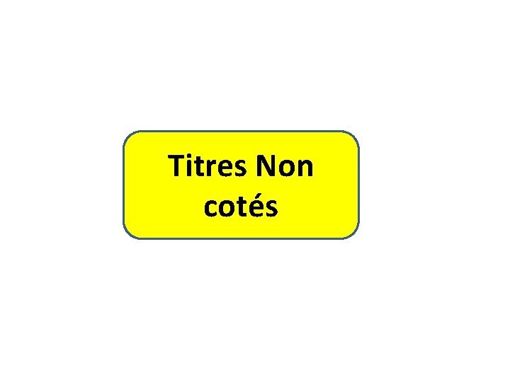 Titres Non cotés 