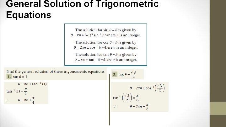 General Solution of Trigonometric Equations 