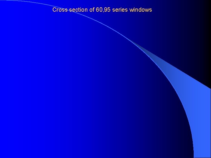 Cross section of 60, 95 series windows 