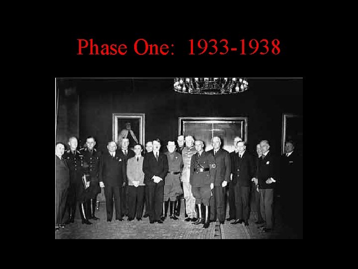 Phase One: 1933 -1938 