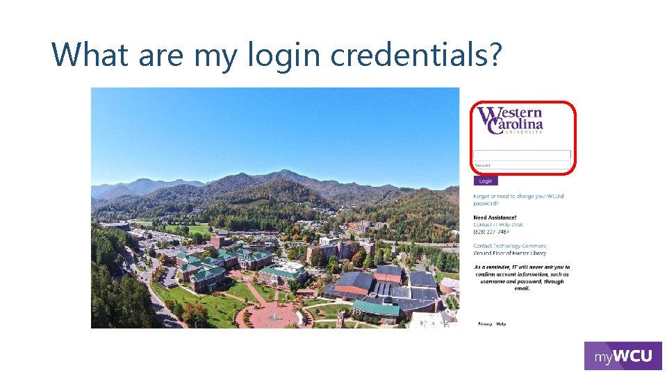 What are my login credentials? 