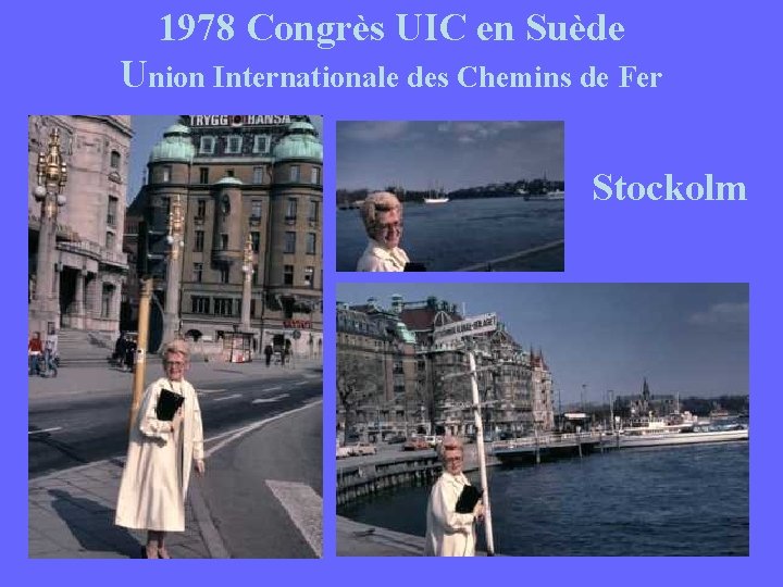 1978 Congrès UIC en Suède Union Internationale des Chemins de Fer Stockolm 