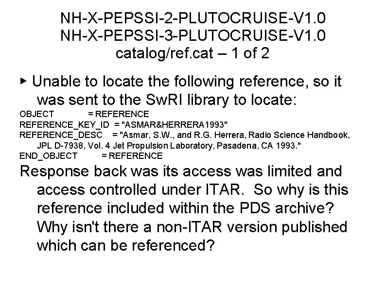 NH-X-PEPSSI-2 -PLUTOCRUISE-V 1. 0 NH-X-PEPSSI-3 -PLUTOCRUISE-V 1. 0 catalog/ref. cat – 1 of 2