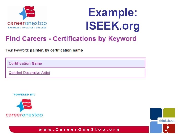 Example: ISEEK. org Example: ISEEK. org