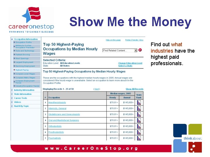 Show Me the Money Find out what industries have the highest paid professionals. Show Me the Money Find out what industries have the highest paid professionals.