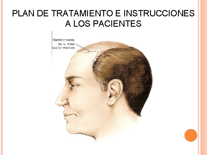 PLAN DE TRATAMIENTO E INSTRUCCIONES A LOS PACIENTES 