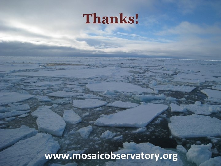 Thanks! www. mosaicobservatory. org 