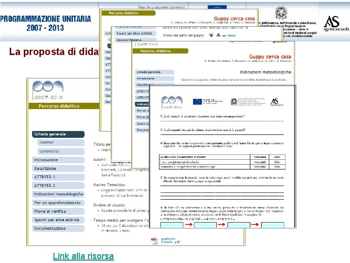 La proposta di didattica laboratoriale Link alla risorsa 