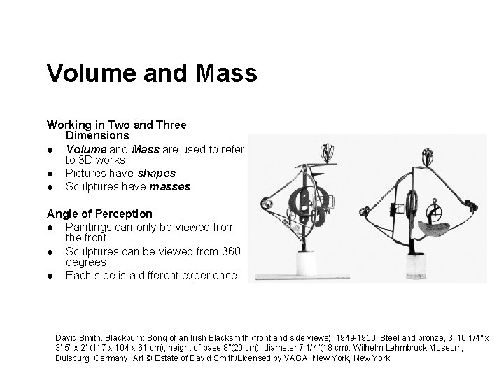 Volume and Mass Working in Two and Three Dimensions l Volume and Mass are